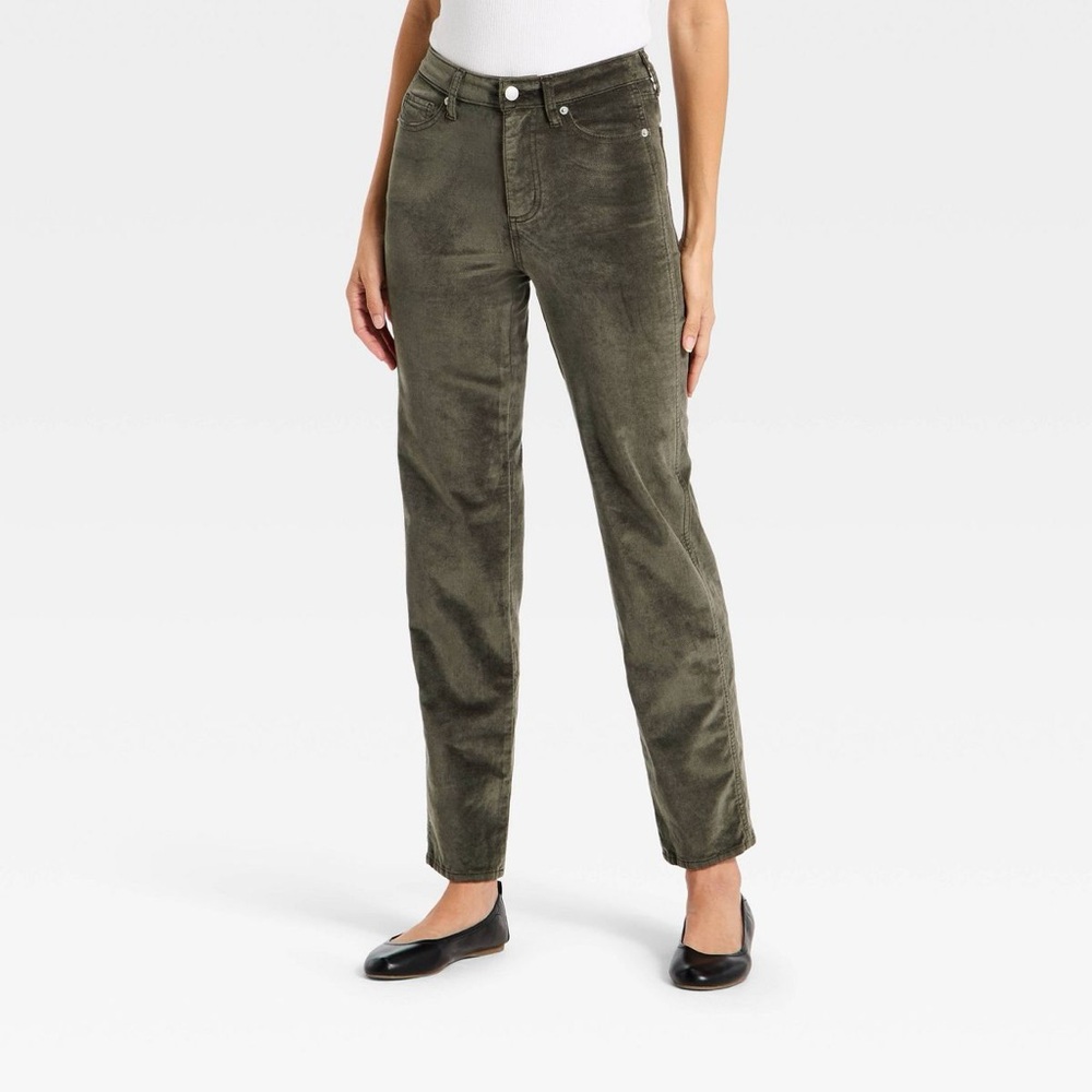 NWOT Universal Thread Grey Straight-Leg Velvet Pants